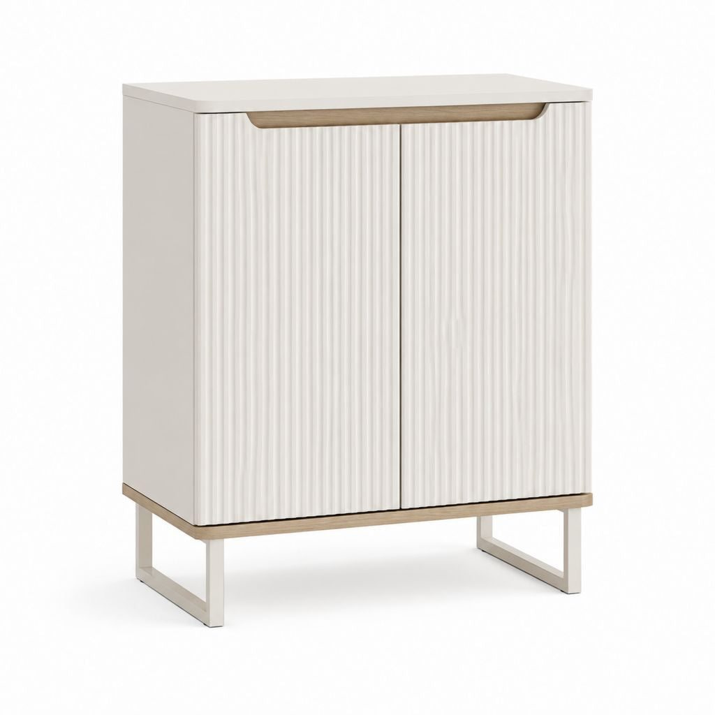 Buffet de salle à manger blanc en MDF rectangulaire 80 x 40 x 100 cm